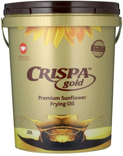 [EDOH4V9Q4ZHKCREU] Crispa Gold Premium Sunflower Oil Plastic Bucket (20 L)
