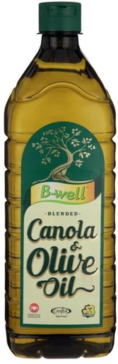 [EDOH4V9QNVZZYEUX] B Well Extra Virgin Olive & Canola Blended Oil Plastic Bottle (12 x 1000 ml)