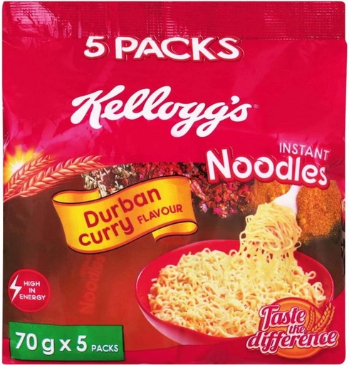 [NOOH2FVTT7WNCRN8] Kellogg's Durban Curry Flavour Instant Noodles Vegetarian (8 x 70 g)