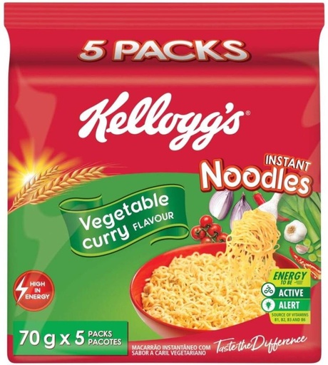 [NOOH2FVT5UTJDP8H] Kellogg's Vegetable Curry Flavour Instant Noodles Vegetarian (70 g)