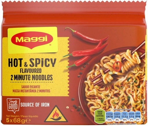 [NOOHCZFTBCDS7FBZ] Maggi Hot & Spicy Instant Noodles Non-vegetarian (340 g)