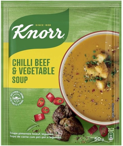 [SOUHFTCDYSZHH3FV] Knorr Chilli Beef & Vegetable Soup (50 g)