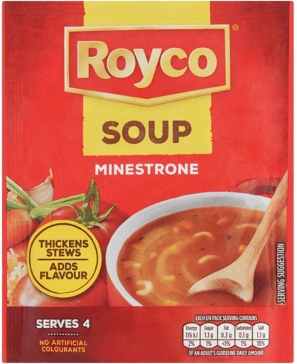 [SOUHFTC2DFRU5FGH] Royco Minestrone Soup (Pack of 10, 50 g)
