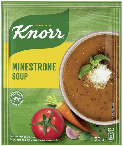 [SOUHFTC28T7Q5TGF] Knorr Minestrone Soup (Pack of 10, 50 g)