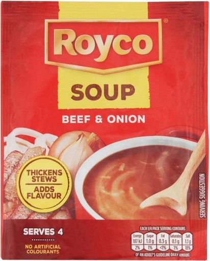 [SOUHFTCD5AFWPUSR] Royco Beef & Onion Soup (Pack of 10, 50 g)