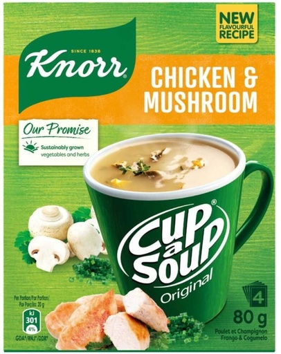 [SOUHFTCDXKG5JAQN] Knorr Chicken & Mushroom Cup A Soup (80 g)