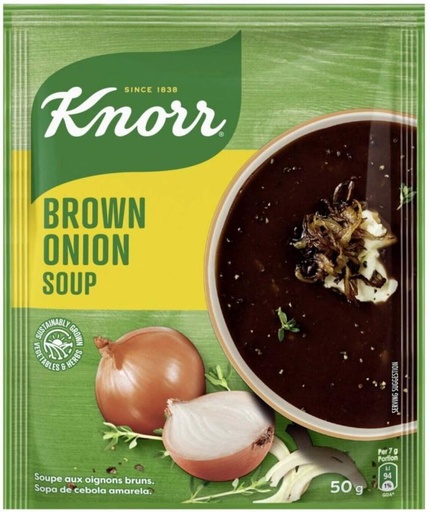 [SOUHFTC2ZCPZFNNB] Knorr Brown Onion Soup (Pack of 60, 50 g)