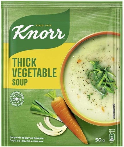 [SOUHFTC2SSHMWXEF] Knorr Thick Vegetable Soup (Pack of 60, 50 g)