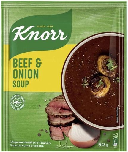 [SOUHFTCDGXRTNSNV] Knorr Beef & Onion Soup (Pack of 60, 50 g)