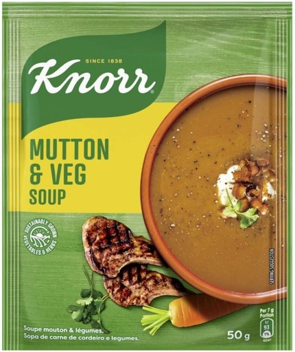 [SOUHFTCDWDWSHNEV] Knorr Mutton & Veg Soup (Pack of 60, 50 g)