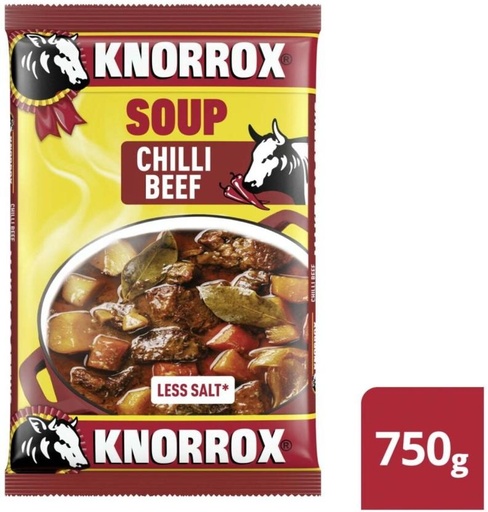 [SOUHFTCQB5HMPDK8] Knorrox Chilli Beef Soup (Pack of 5, 750 g)