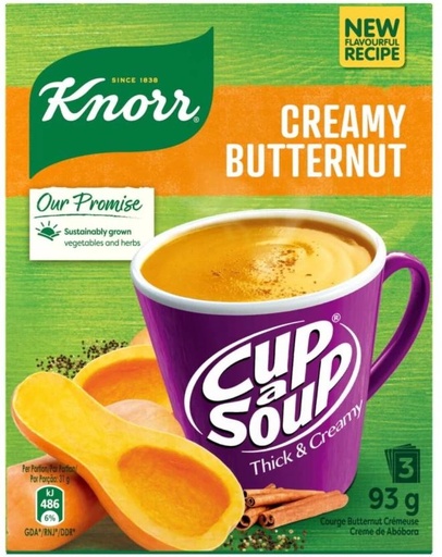 [SOUHFTC2FCX8SPXE] Knorr Thick & Creamy Butternut Cup A Soup (Pack of 4, 93 g)