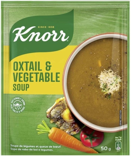 [SOUHFTCDVPTYZNGZ] Knorr Oxtail & Vegetable Soup (Pack of 60, 50 g)