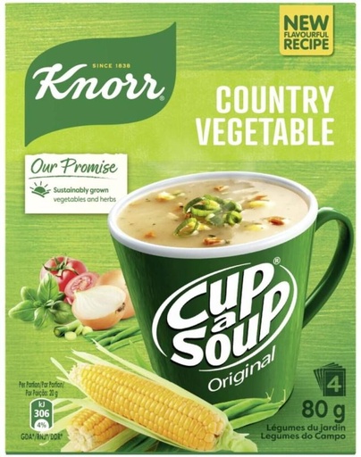 [SOUHFTC2VJZJDXHP] Knorr Country Vegetable Cup A Soup (Pack of 4, 80 g)