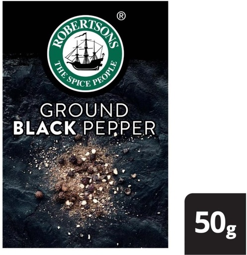 [HBSHFSZGVGJBEFYM] Robertson's Ground Black Pepper (1 x 50 g)