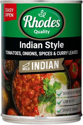 [CFDHFRS7FAGMXFMM] Rhodes Mild Indian Style Vegetables (410 g, Pack of 12)
