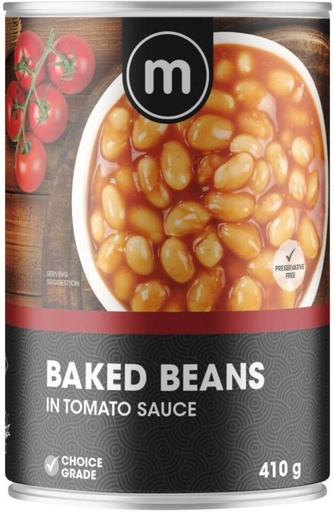 [CFDHFRS7JXHYZREX] M Baked Beans in Tomato Sauce Beans (410 g, Pack of 6)