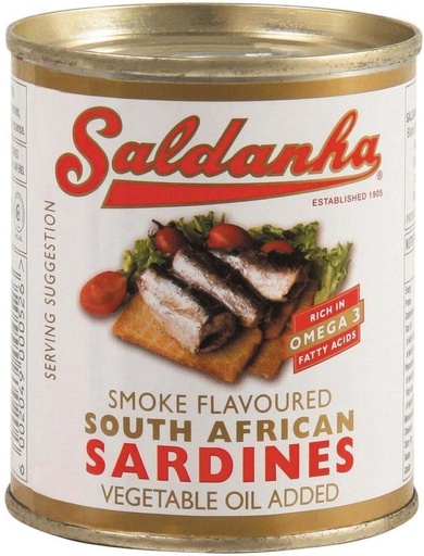 [CFDHFRS7JATKMHDB] Saldanha Smoked Flavoured Sardines Sea Foods (410 g, Pack of 24)