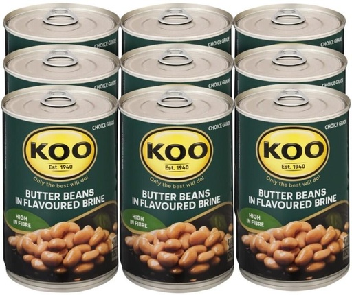 [CFDHFRS7QNW2RHMU] Koo Butter Beans (410 g, Pack of 12)