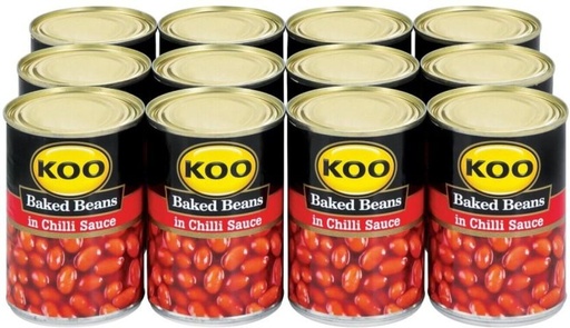 [CFDHFRS7ZM6JFFHV] Koo Baked Beans in Chilli Sauce Beans (420 g, Pack of 12)