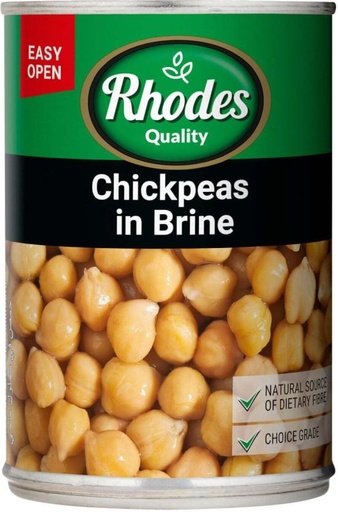 [CFDHFRS7YJRMM7JZ] Rhodes Chickpeas in Brine Vegetables (410 g, Pack of 12)