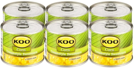 [CFDHFRS7BJTEMSQT] Koo Cream Style Sweet Corn Corn (215 g, Pack of 6)