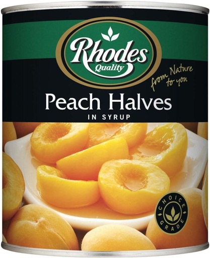 [CFDHFRS7VT6CFYFY] Rhodes Peach Halves in Syrup Fruits (36 kg)