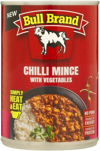 [RMLH9MCFYRG6PMAF] Bull Brand Chilli Mince With Vegetables Vegetables (400 g)