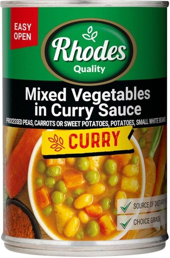 [CFDH9HFMH2NXVQZV] Rhodes Mixed Vegetables in Curry Sauce Vegetables (410 g, Pack of 12)