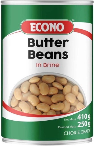 [CFDHFRS7HSGRW38Z] Econo Choice Grade Butter Beans (410 g, Pack of 12)