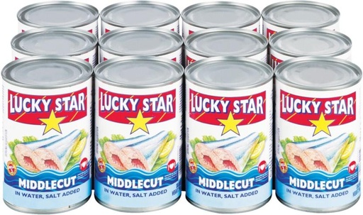 [CFDHFRS7SEWZ3ZU2] Lucky Star Middlecut Sea Foods (425 g, Pack of 12)