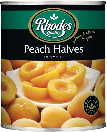 [CFDHFRS7JFZ7GRGR] Rhodes Peach Halves in Syrup Fruits (825 g, Pack of 6)