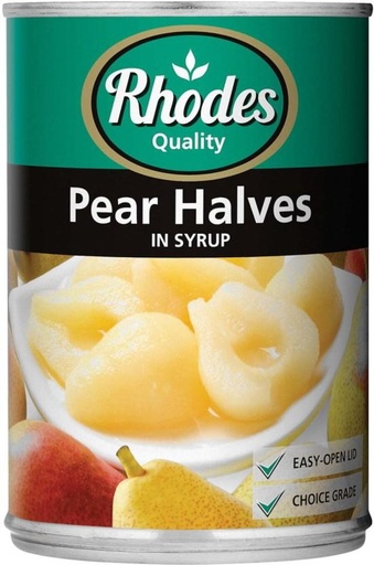 [CFDHFRS7HZBZKVUX] Rhodes Pear Halves Fruits (410 g, Pack of 12)