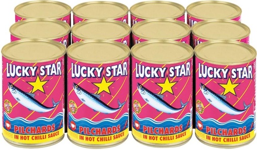 [CFDHFRS7ZYXB7TXQ] Lucky Star Pilchards in Hot Chilli Sauce Sea Foods (400 g, Pack of 12)