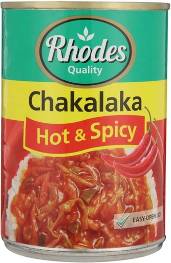[CFDHFRS793G77KKD] Rhodes Chakalaka Hot and Spicy Vegetables (400 g, Pack of 12)
