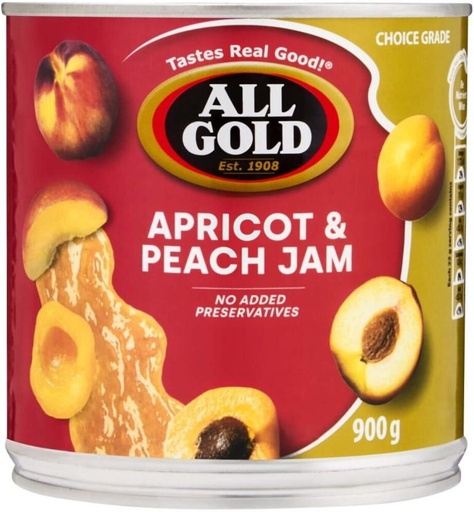 [JSDHFRXYMDFWNTYY] All Gold Apricot And Peach Jam 900 g