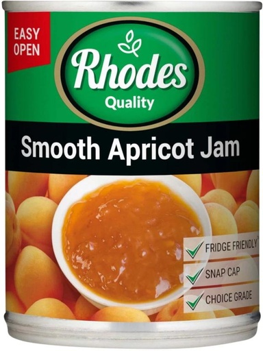 [JSDHFRXYC6GFU8SM] Rhodes Smooth Apricot Jam 450 g (Pack of 12)