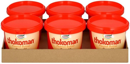 [JSDH7SZ8UCSCBPU3] Thokoman Peanut Butter Smooth 1 kg (Pack of 6)