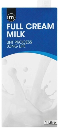 [MLKHFXJTNG33CWGR] M Full Cream Milk - UHT Process Long Life, Plain Flavour (1 L)