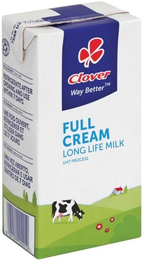 [MLKHFXJTB4G448YZ] Clover Full Cream Long Life Milk, Plain Flavour (500 ml)