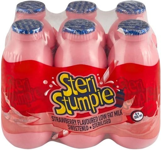[MLKHFXJTJZWTHRTD] Steri Stumpie Flavoured Low Fat Milk, Strawberry Flavour (6 x 350 ml)