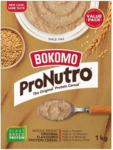 [CFEH4RPQ6K6MME6V] Pronutro Whole Wheat Flavoured Protein Cereal Box (1 kg)