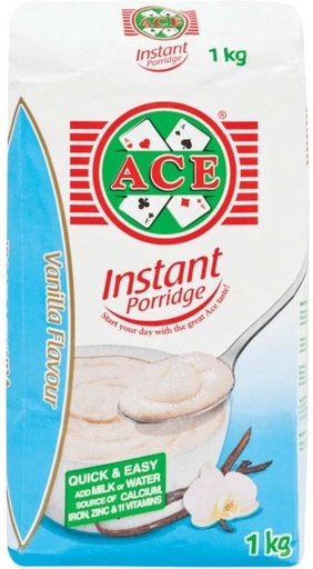 [CFEHFRAHP6DBYGJH] Ace Instant Porridge Vanilla Pouch (10 x 1 kg)