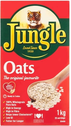 [CFEH26UKQRCMEXHY] Jungle The Original Flavour Oats Box (6 x 1 kg)