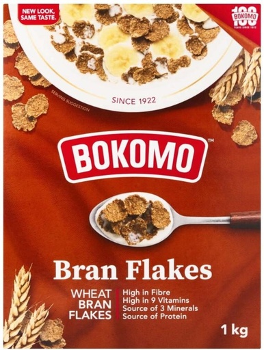 [CFEHFRAHVGNABZ8M] Bokomo Bran Flakes Box (1 kg)