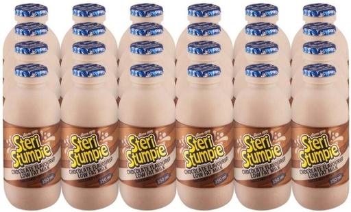 [MLKH7V2GWDZQZZA6] Steri Stumpie Chocolate Flavoured Low Fat Milk, Chocolate Flavour (24 x 350 ml)