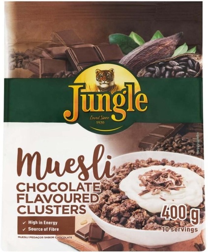 [CFEH26UVYUUCGBXQ] Jungle Muesli Chocolate Flavoured Clusters Pouch (400 g)