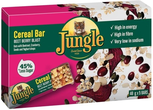 [CFEH26UVASGTXD4A] Jungle Beet Berry Blast Cereal Bar Sachet (30 x 40 g)