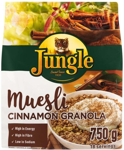 [CFEH26UVVJ7WVGFY] Jungle Muesli Cinnamon Flavour Pouch (750 g)