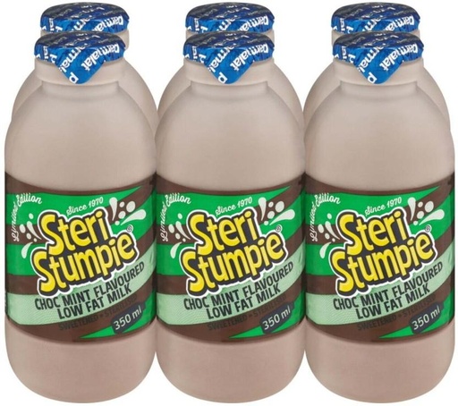 [MLKHFXJTZJZS8MZU] Steri Stumpie Flavoured Low Fat Milk, Choco Mint Flavour (6 x 350 ml)